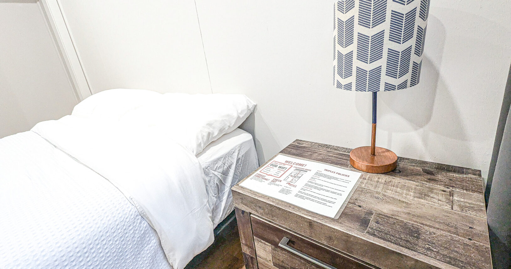 Bedroom Double Bed, Closet and Night Stand